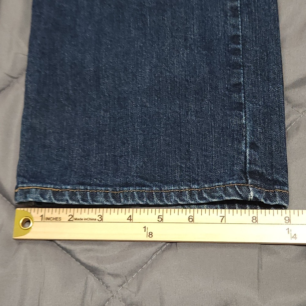 Levi's 514 Straight Fit Jeans Men's 38x32 High Rise Blue Stretch Denim - Picture 9 of 13